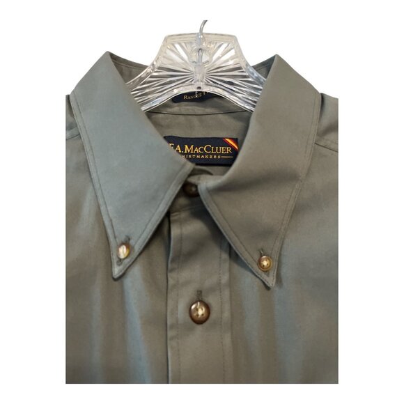 F.A. MacCluer Men's Shirt L | 100% Cotton Green Button-Down | Ranger Fit India M - Picture 2 of 6